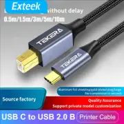Type C to B Midi Interface Cord for Printer Phone USB C to USB 2.0 B Midi Cable