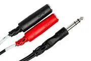 Hosa YPP-117 1/4 TRS to Dual 1/4 TSF Stereo Breakout Cable