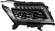 2 PCS Auto Car Head Light Parts Compatible For Navara NP300 2017-2021 Modified LED Lamps Headlights DRL Dual Projector Facelift