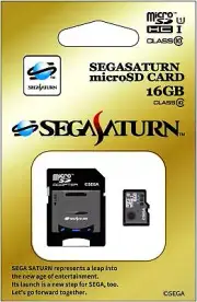 Brand New Sega Saturn 16GB microSD SDHC UHS-I Class 10 Memory Card SD Adapter