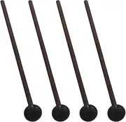 HAMPPLIES 2 Pairs Percussion Mallets with Handle Durable Tongue Drum Sticks for Xylophone and Marimba Performance Smooth Surface for Safe Playing for Musicians