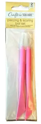 Crafter's Square Piercing & Scoring 2 PC Tool Set Fine And Medium Needle Points