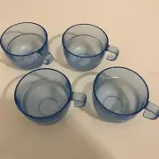Tupperware watercolor blue punch cups set of 4