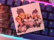 Gogeta and Gotenks fist bump DBZ Dragon Ball Z Retro Nostalgia Sticker Holo