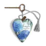 Demdaco November Blue Chrysanthemum Art Heart