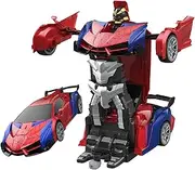 Spider Toys for Boy 4-6, Remote Control Stunt Car, 2in1 Transforming RC Car & Robot, Smooth Deforming Racing Toy with Lights & Sounds, Easy to Control Perfect for Gifting in Any Occasions