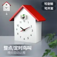 在飛比找蝦皮商城精選優惠-掛鐘布穀鳥鐘鬧鐘鳥叫創意兒童掛錶客廳檯鐘座鐘靜音咕咕鐘表