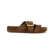 [Loewe] Loewe-Brown Ease Bucle Slide Suede Leather Sandals-Donna 39 IT