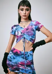 [Current Mood] Emotional Spiral Tie Dye Skirt Set