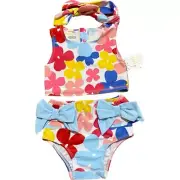 Mud Pie Girls Swimsuit & Headband Set Sz 2 T 24M