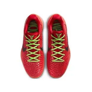 【NIKE 耐吉】NIKE ZOOM KOBE 6 PROTRO REVERSE GRINCH 紅蛇皮 聖誕節 曼巴 蛇鱗 籃球鞋 男款(FV4921-600)