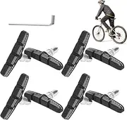 Brake Pads for Bike - Brake Pads Front and Back Set Bike | Low Noise Cycle Accessories for Mountain Biking and Road Commuting