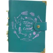 LVD Leather Note Book Time To Cook Stylish Hard Cover Journal/Diary 18x13cm