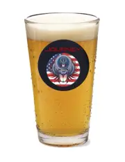 Journey (Black) - Rock & Roll 16oz Pint Beer Glass Pub Barware Seltzer Cocktails