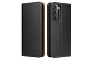 For Samsung Galaxy S21+ Plus Case Leather Flip Wallet Folio Cover Black