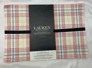 Placemats Lauren Ralph Lauren Set Of 6 Indoor/Outdoor Orange Plaid 13” X 19”￼￼