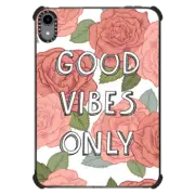 iPad mini (6th gen) iPad Impact Case Good Vibes Only, floral typography illustration