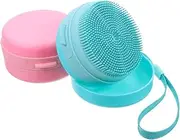 Baluue Pack of 2 Silicone Bath Brush Shampoo Body Wash Shower Body Cleaner for Men Shower Squeegee Silicone Body Brush Silica Gel