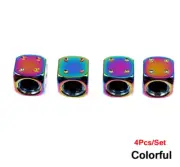 4x Car Tire Valve Caps Stem Air Dust Caps Covers Dice Neo Chrome For Audi (for: Audi)