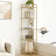 Corner Shelf Stand, Glass Bookshelf Bookcase, Bathroom Organizer, Plant Stand, S