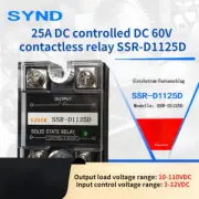 DC-DC 110V 25A Normally Open Single Phase Solid State Relay SSR-D1125D