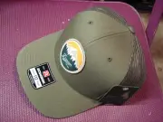 RICHARDSON brand "DANNER" (Boots) Mesh Back Cap Hat Olive Green OSFA snap 112trk