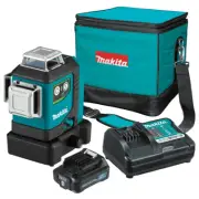 Makita LINE LASER KIT 12V Max, 3x360° Green,Includes Battery & Charger SK700GDWA