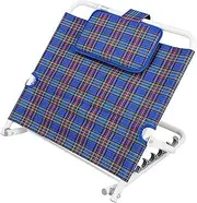 Adjustable Bed Back Rest Adjustable Bed Backrest Sandy Beach Folding Backrest Bed Back Rest Lumbar Supports with Sturdy Spray Steel Pipe Ergonomic 5 Positions Adjustable Breathable