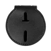 Sheriff Badge Holder, Made of Cowhide, Universal, Black, Deputy Badge Holder,...