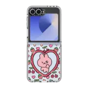 Galaxy Z Flip6 Clear Case cherry & strawbrry LOVE