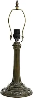 Tiffany Style Table Lamp Base Replacement Only, Pole Height 18 Inch Bronze Finished Alloy Desk Lights Base for 12 Inch Tiffany Stained Glass Lampshade KeYJ