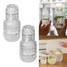 Bedside Water Carafe and Glass Set Night Glass Water Pitcher Set for Kitchen