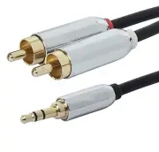 3 Feet 3.5mm Mini Plug to 2 RCA Male Stereo Audio Cable