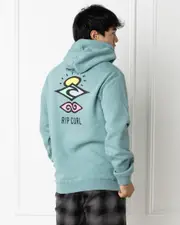 [Rip Curl] Rip Curl Men's Search Icon Hoodie in Blue Lagoon Size 2XL 2XL Blue Lagoon