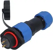 Flange Aviation Plug Socket IP68 Male and Female Butt Joints Flange with Cap Panel Mount Connector for Industrial Device Power Signal (2 cores (380V 10A))