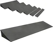Plastic Ramps, Solid Rubber Threshold Ramp Wheelchair Ramp 1-6cm Rise Garage Rubber Sidewalk Driveway Ramp for Sweeping Robot Car(Size:50x6x1cm)