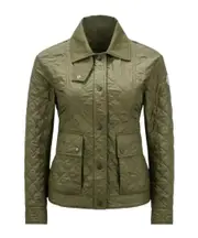 Moncler Galene Logo Patch Quilted Jacket 1 olive green