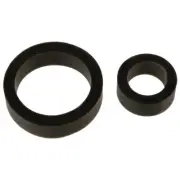 TitanMen Silicone Cock Rings Double Pk Black
