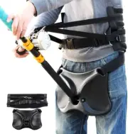 Fighting Belt Adjustable Fishing Rod Fighting Belt Waist Rod Support Holder Belt