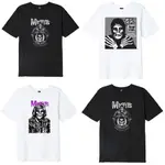 OBEY X MISFITS FIEND CLUB T 恤短袖 100% 棉深色印花搖滾樂隊 T 恤