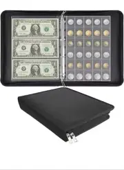 Coin Collectors Book Holder, 500 Pockets Fireproof Coins Collecting Album By USA
