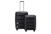 Tosca Comet 40L 20" & 88L 25" Hard Case Trolley Suitcase Luggage Combo Black