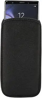 DFV mobile - Soft Pouch Case Neoprene Waterproof and Shockproof Sock Cover, Slim Carry Bag for Smile Q9 Note (2021) - Black