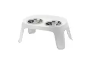 Moderna Skybar Raised Dog Bowl Stand, White