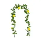 Greenery Vine with Flowers Gift Indoor Wall Wedding Artificial Lemon Garland