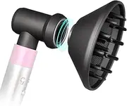 Upgraded Adaptor and Diffuser Compatible with Dyson Airwrap Attachments, Nozzle for All Models of Dyson Curling Iron, Diffuser Nozzle Attachment, Grey