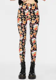 Gingerbread Dreams Printed Leggings
