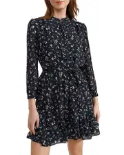 Hobbs London Pearl Printed Tie Waist Dress