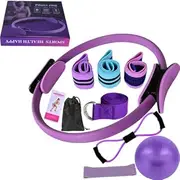 Pilates Essentials Kit for Women, Pilates Essentials Kit for Women, Portable Fitness Equipment for Core Strength, Stretching & Toning