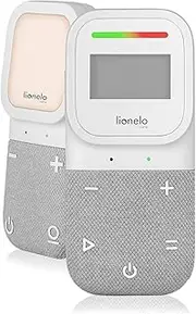 Lionelo Babyline 2.3 Audio Baby Monitor with Night Light, Range up to 400 m, LCD Display, Intercom, EcoVox Mode, Lullabies, Temperature Display, Alarm, Baby Monitor